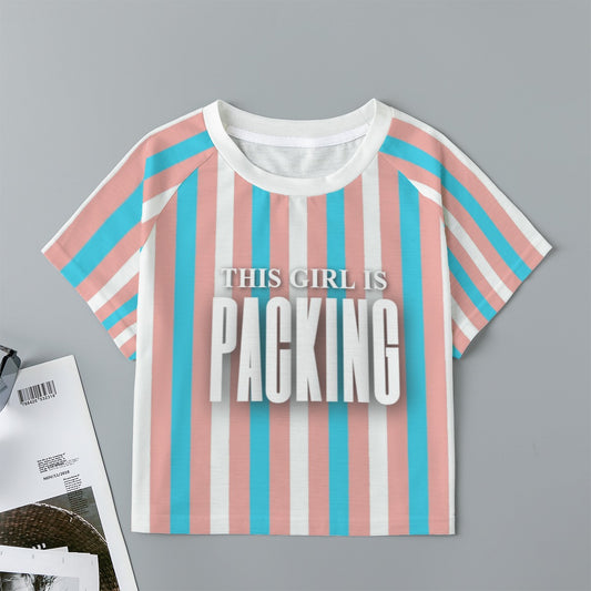 Teen - Plus Size 'THIS GIRL IS PACKING' Crop T-Shirt
