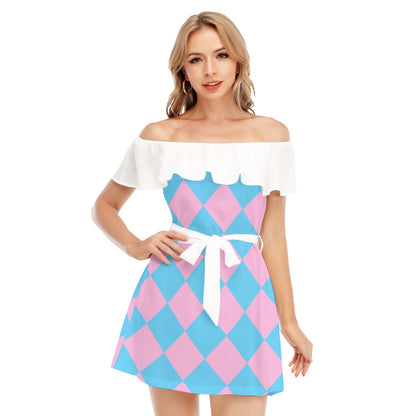 Teen (BluePinkWhite Pride) Ice-Cream Chiffon Ruffle Dress