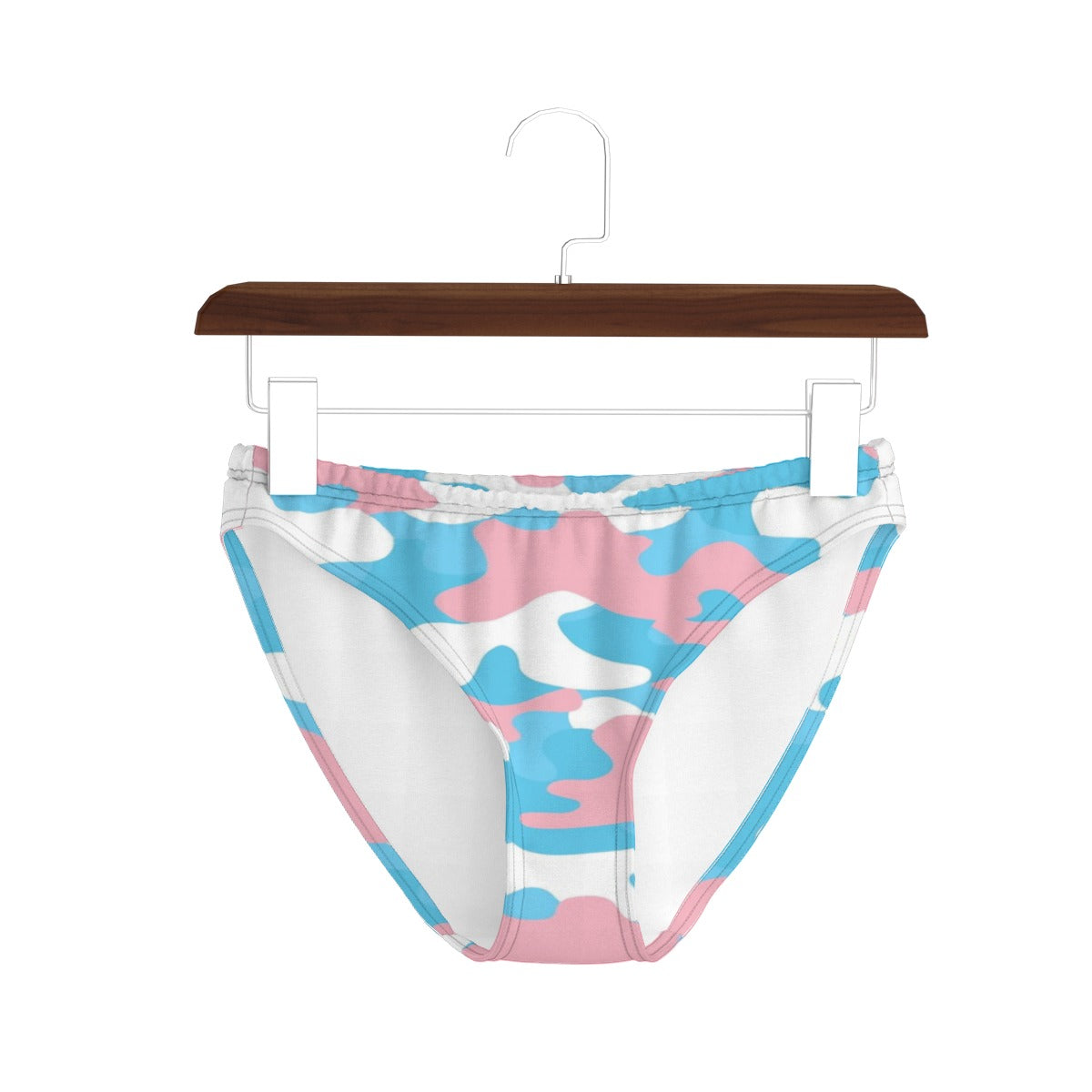 Plus Size All-Over Print Blue Pink White Knickers