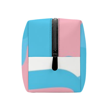Teens Trans Coloured Trans Pride Camouflage Vegan Leather Roll Bag