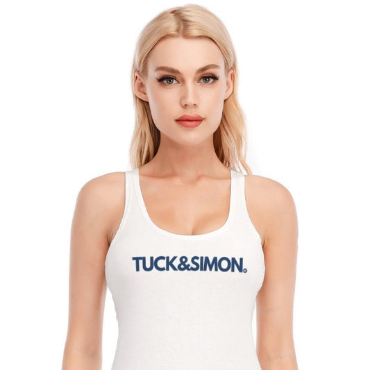 Tuck&Simon White Racer Back Yoga Vest