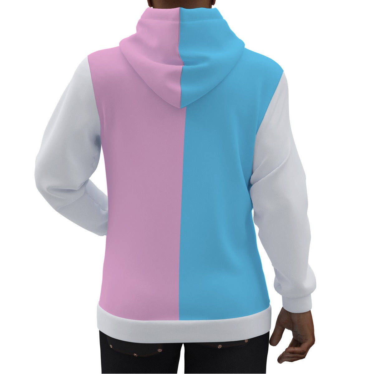 Plus Size Blue Pink White l'Paris Pride Hooded Pullover