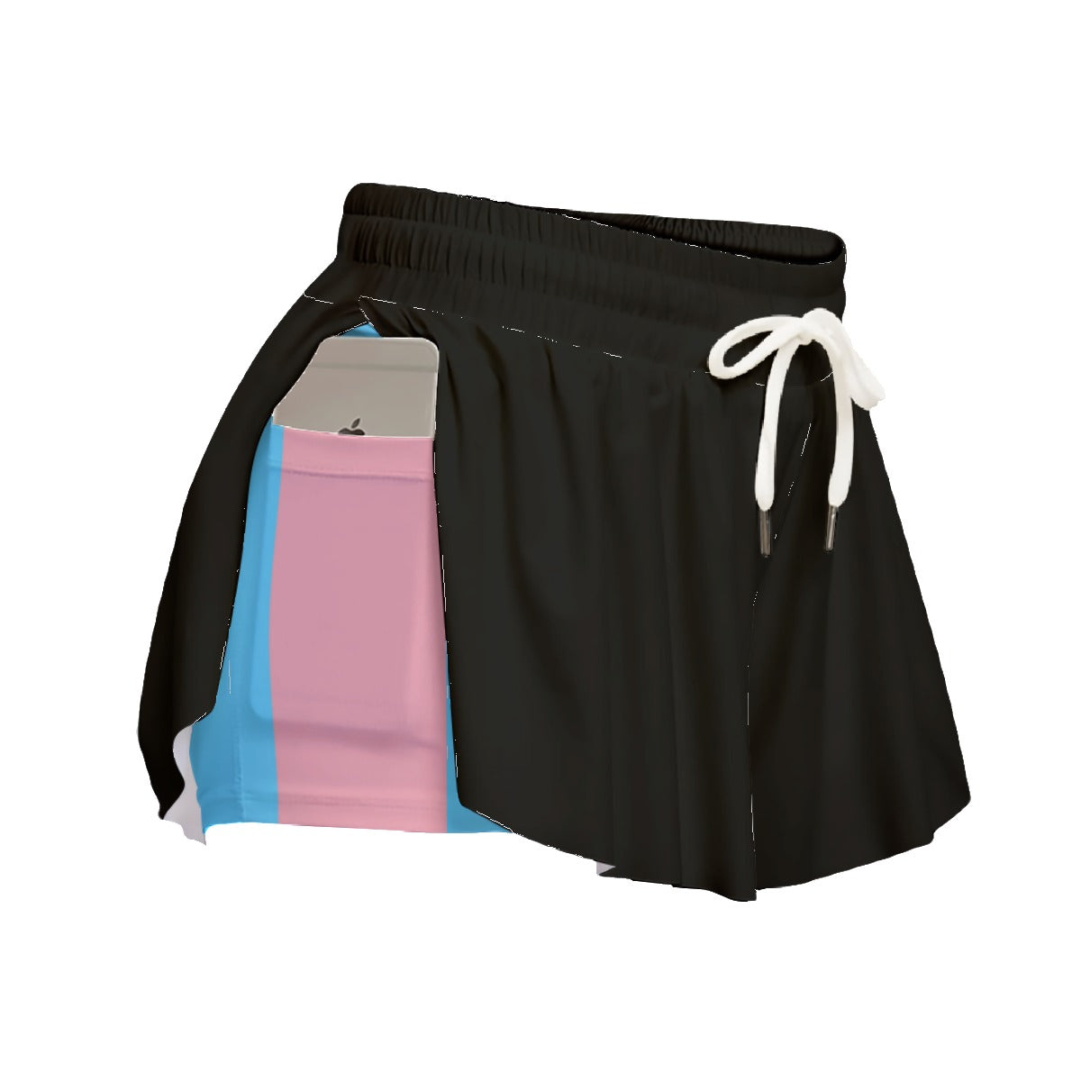 Blue Pink White Paris Pride Inner Black Fitness Sport Culottes
