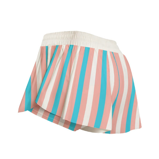 Blue Pink White Pride Fitness Sport Culottes