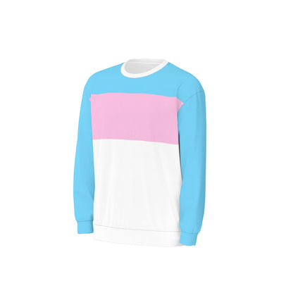 Plus Size Blue Pink White Pride Drop Shoulder T-Shirt