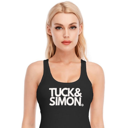 Tuck&Simon Black Racer Back Yoga Vest