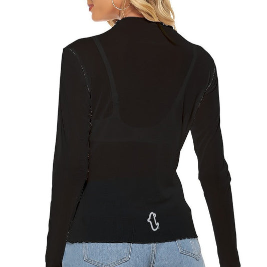 toffolo Teen Black See-Thru Top