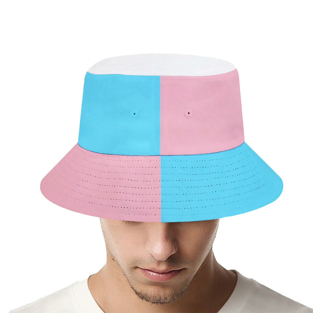 Trans Coloured Trans Pride Coloured Bucket Hat