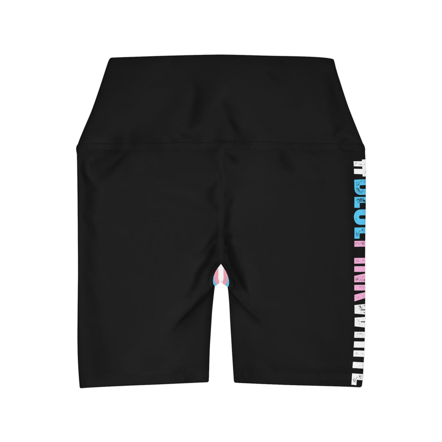 Blue Pink White #BLUEPINKWHITE Series Black High Waisted Yoga Shorts