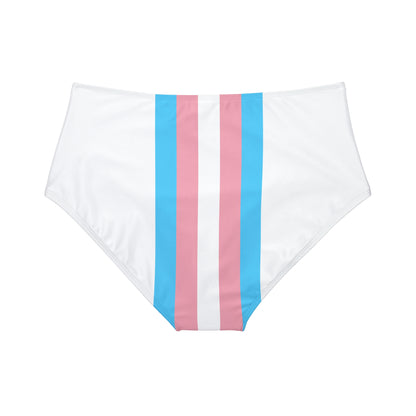 Blue Pink White Pride Striped 70's Schoolgirl Hipster Tuck