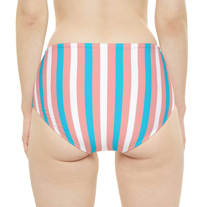 Blue Pink White Candy Striped Kid's Hipster Tucking Panty 8-13yrs