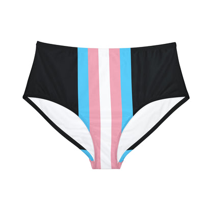 Blue Pink White Pride Striped 70's Schoolgirl Hipster Tuck