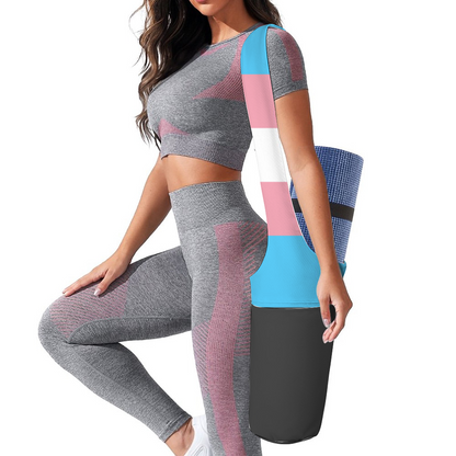 Blue Pink White Pride Canvas Yoga Handy