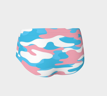 Blue Pink White Camouflage Pride 'TRANS GIRL POWER' Hipster Panty