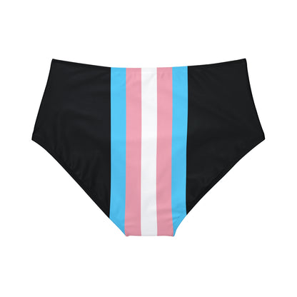Blue Pink White Pride Striped 70's Schoolgirl Hipster Tuck