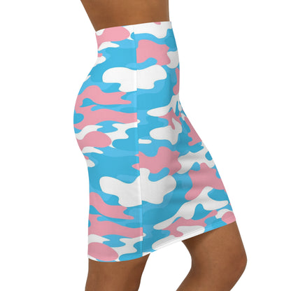 Teen Blue Pink White Pride Camouflage Bodyform Skirt