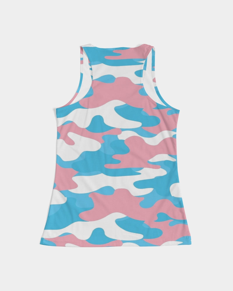 Teen Blue Pink White All-Over Pride Camouflage Tank Top/Vest