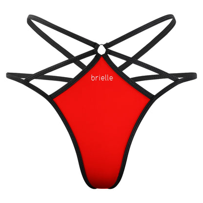 Brielle's All Over Sassy Lipstick Red G-String Thong