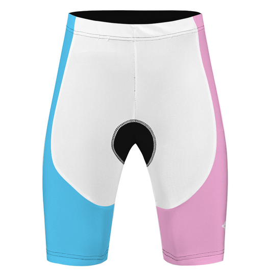 Blue Pink White Vive l'Paris Pride Breathable Polyester Cycling Shorts