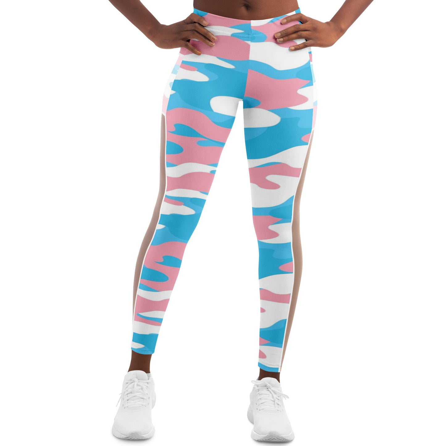 Teen Blue Pink White Pride Camouflage Athleisure Fitness Mesh Pocket Yeggers
