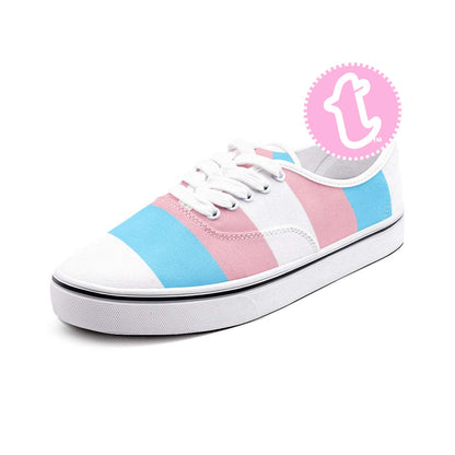 Trans Coloured Trans Pride Low-Top Canvas Sneakers