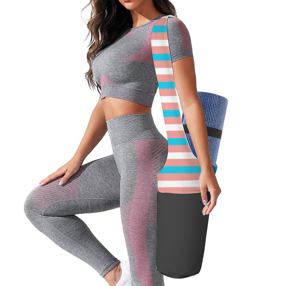 Blue Pink White Pride Candystriped Canvas Yoga Handy