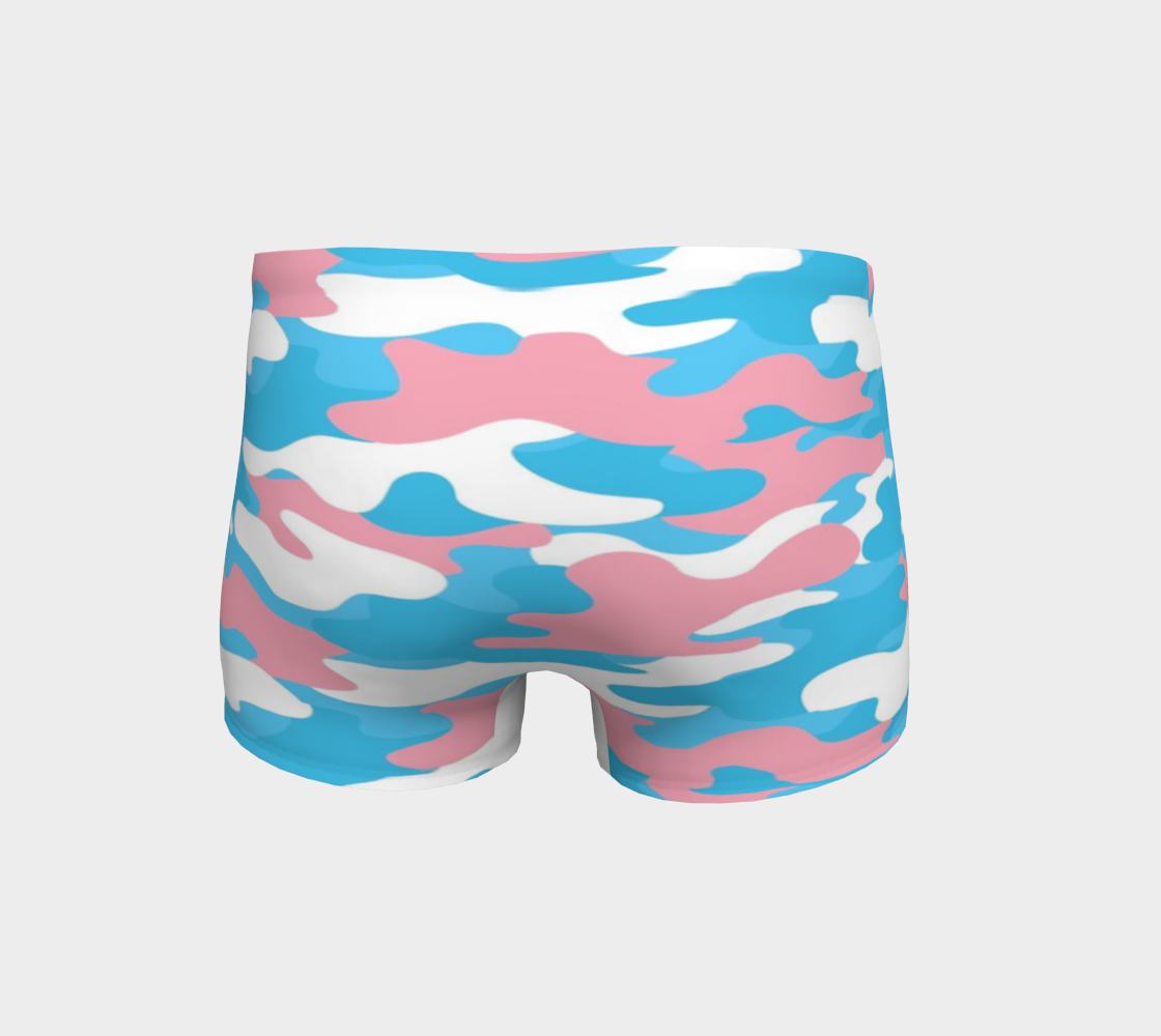 Blue Pink White Camouflage Pride  'TRANS GIRL POWER' Short Boxers