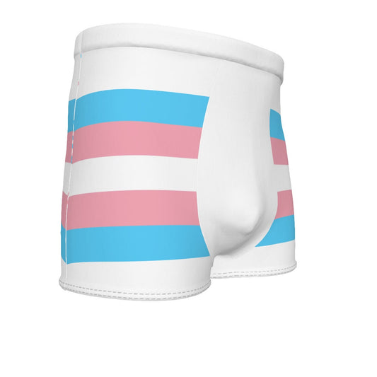 NEW Trans Colours On White Butt-Hugging Boxers Trans Apparel and Gift Ideas for Transmen and Friends
