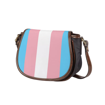 Blue Pink White Trans Pride Clutch Tambourine Shoulder-Bag tunnellsCo.