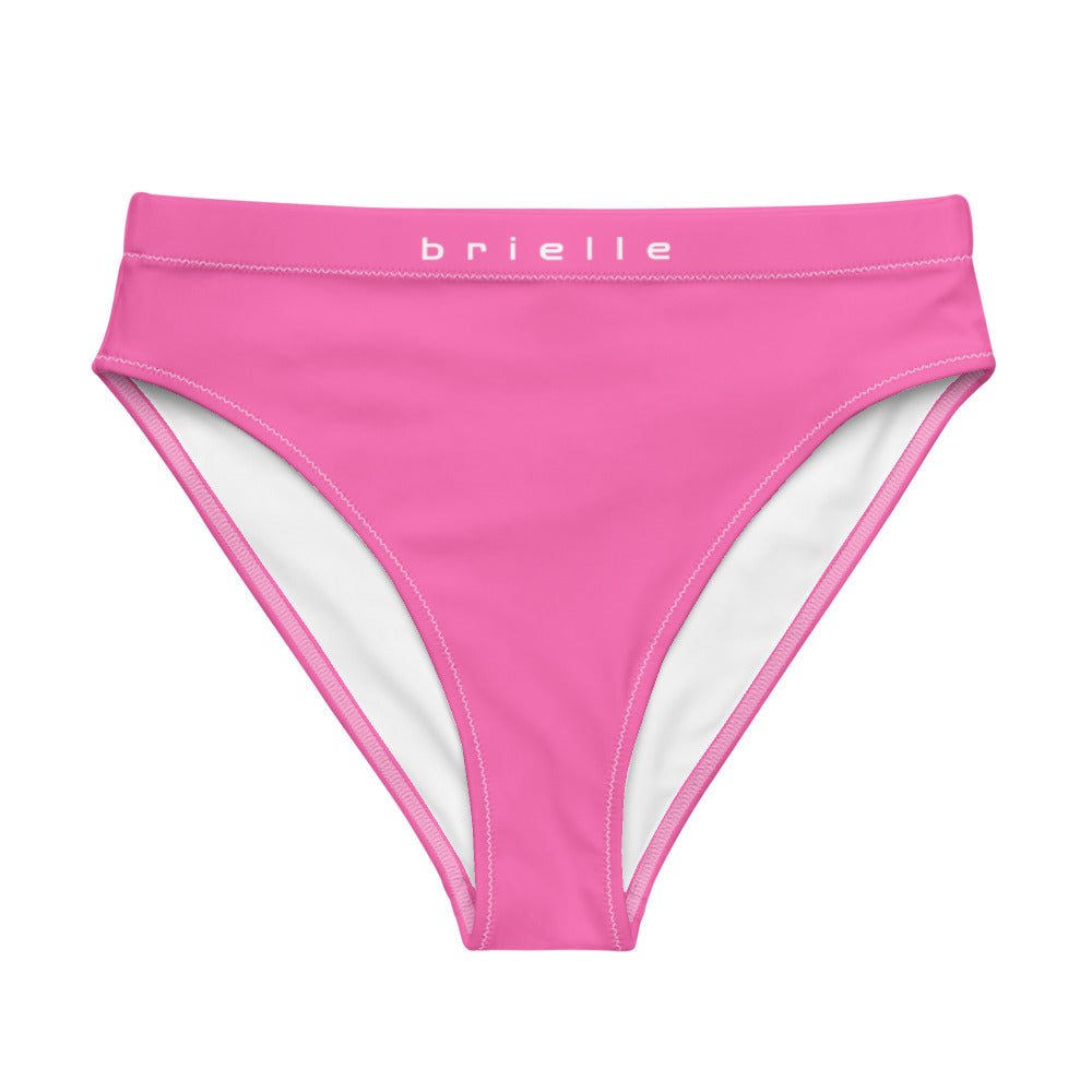 Brielle High-Waisted High-Cut Leg Hip-Popping Hot Pink Tucking Panty.. tunnellsCo.