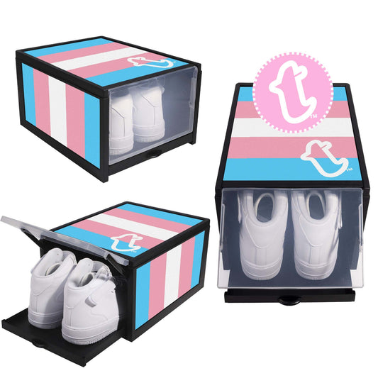 Blue Pink White Pride Stacking Shoe Box