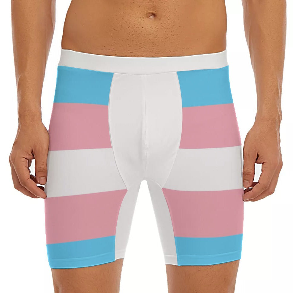 All-Over Print Men's Long Boxer Briefs