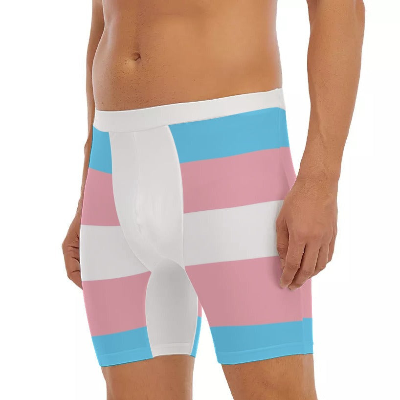 All-Over Print Men's Long Boxer Briefs