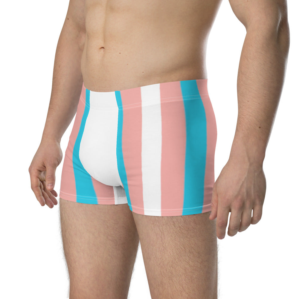 Trans Coloured Candy Striped Boyfriend Boxers tunnellsCo.