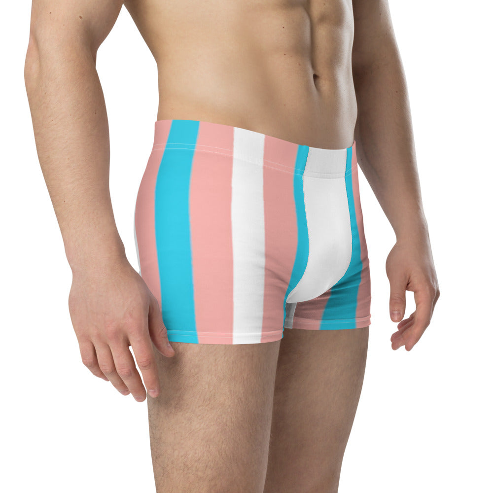 Trans Coloured Candy Striped Boyfriend Boxers tunnellsCo.