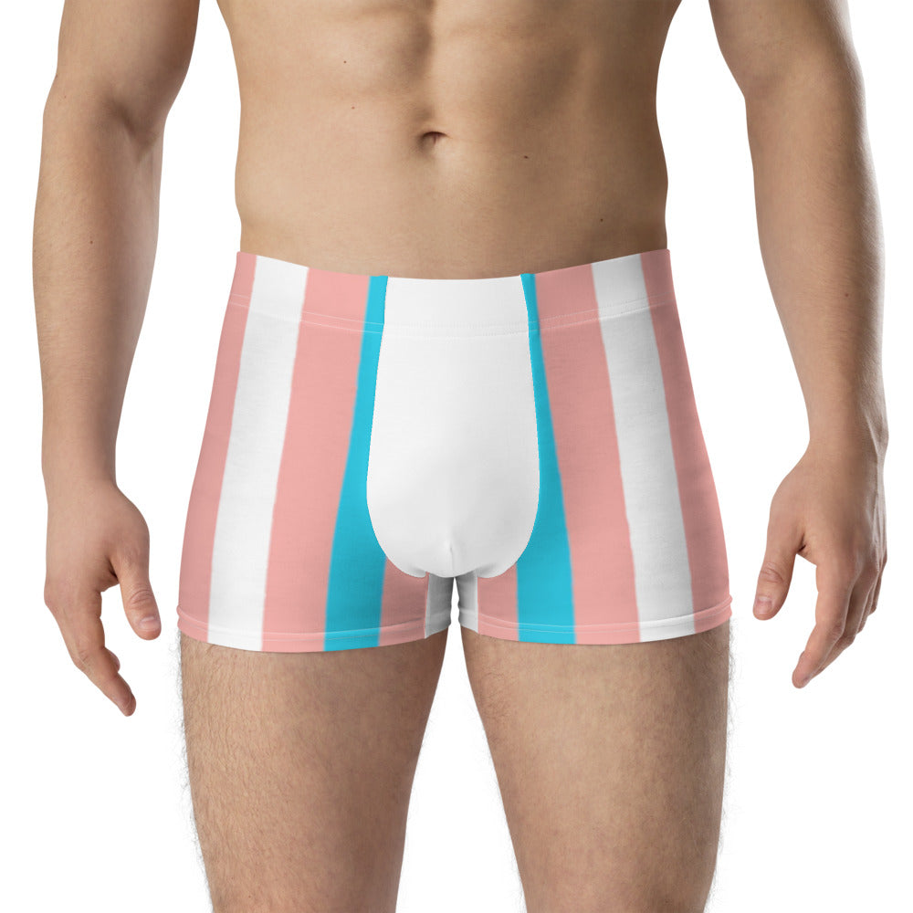 Trans Coloured Candy Striped Boyfriend Boxers tunnellsCo.