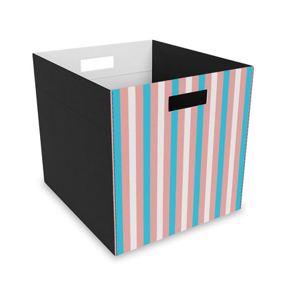 Trans Coloured Trans Candy Striped Felt Storage Box tunnellsCo.