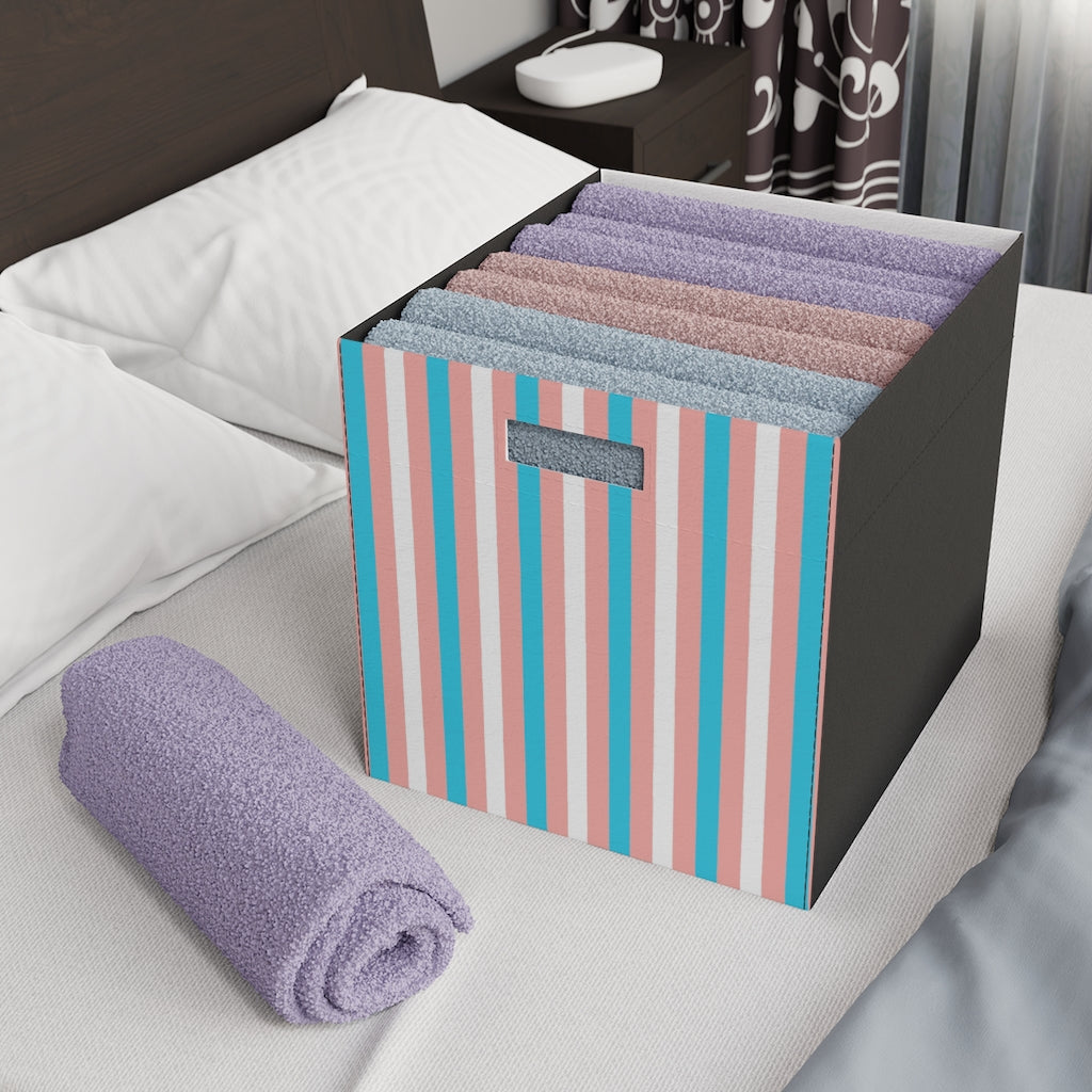 Trans Coloured Trans Candy Striped Felt Storage Box tunnellsCo.