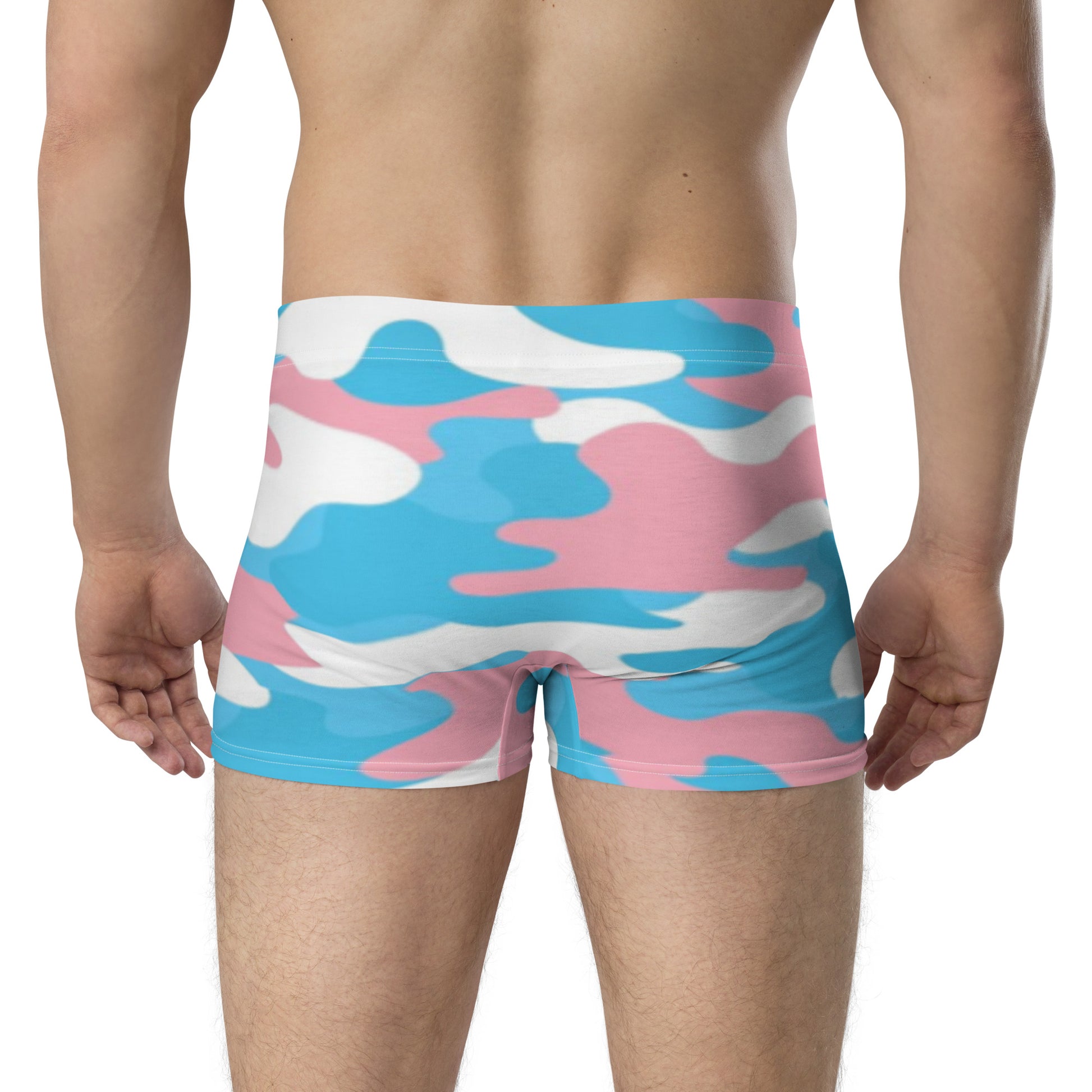 Trans Coloured Trans Pride Camouflage Boyfriend Boxers tunnellsCo.