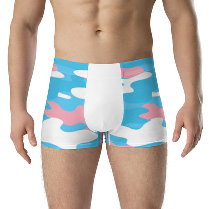 Trans Coloured Trans Pride Camouflage Boyfriend Boxers tunnellsCo.