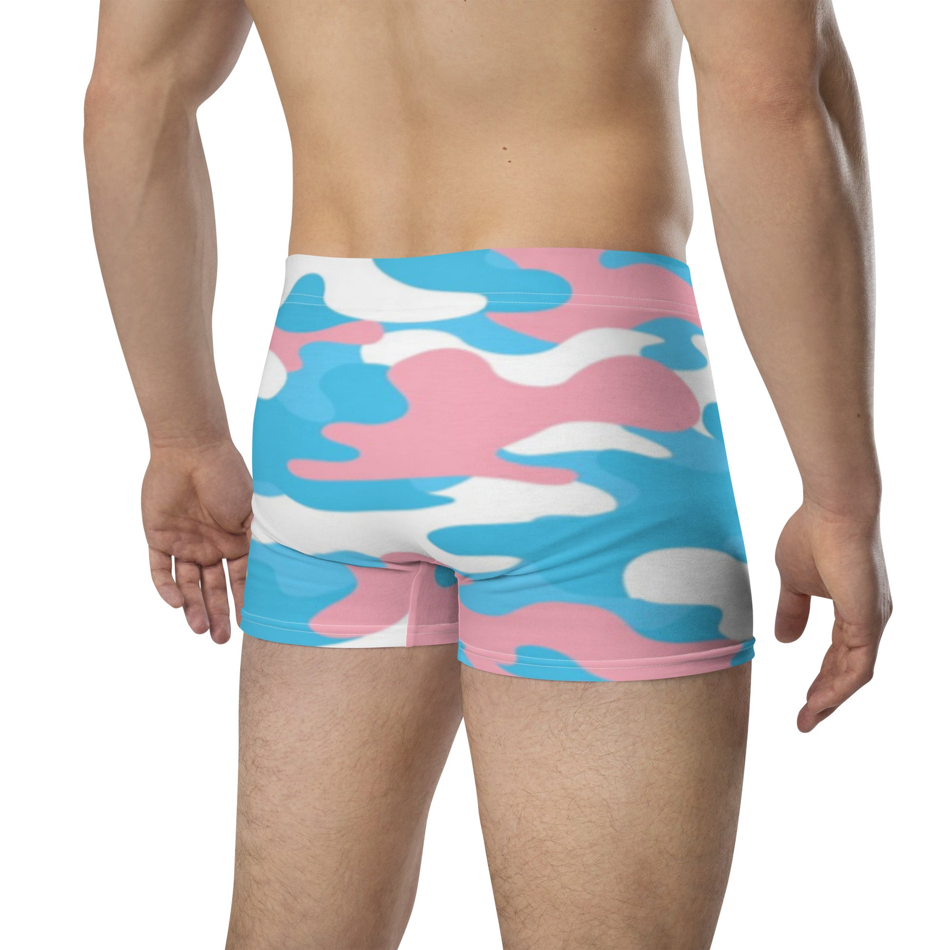 Trans Coloured Trans Pride Camouflage Boyfriend Boxers tunnellsCo.