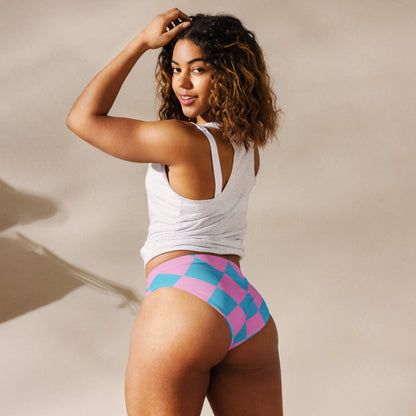 Vive l'Paris Pride Minstral Check High-Waisted High-Cut Tucking Panty tunnellsCo.