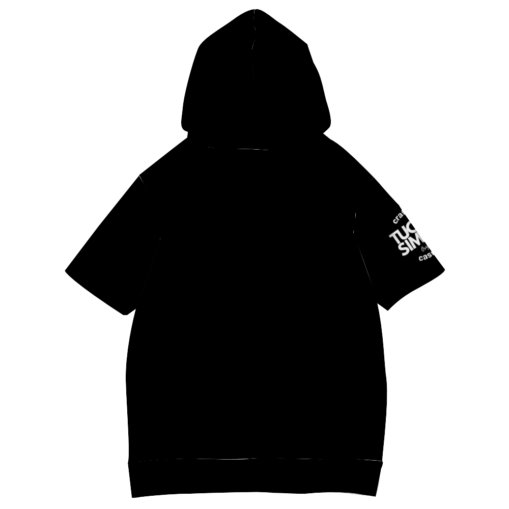 Tuck&Simon Originals Black Hooded Short-Sleeve T-Shirt