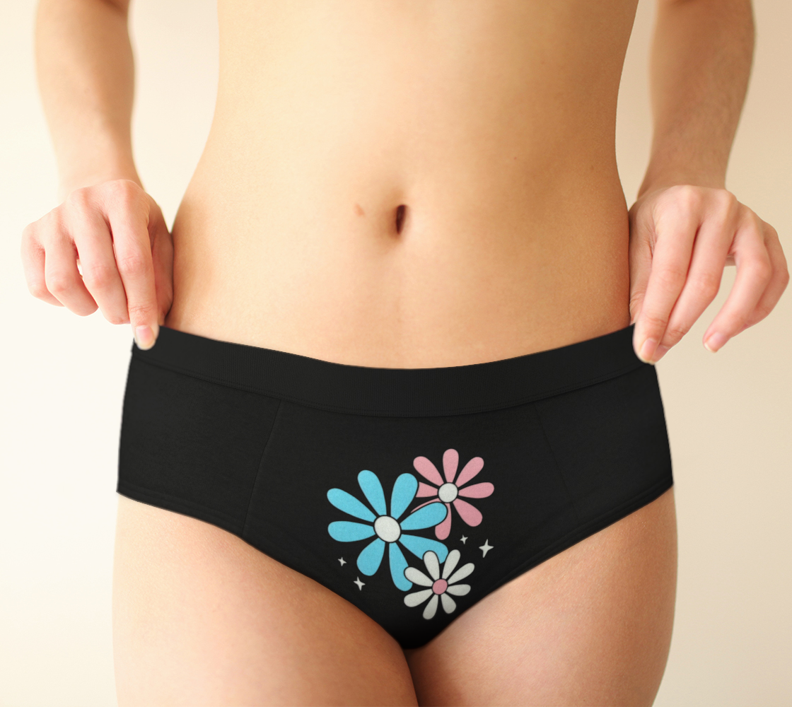 Big Daisies Black Cheeky-Cut Panty