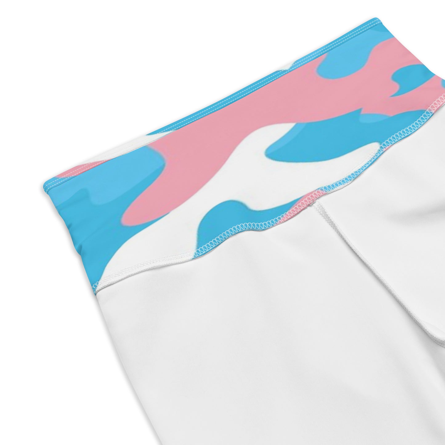 Blue Pink White Trans Pride Camouflage Butt-Lifting Cycling Shorts