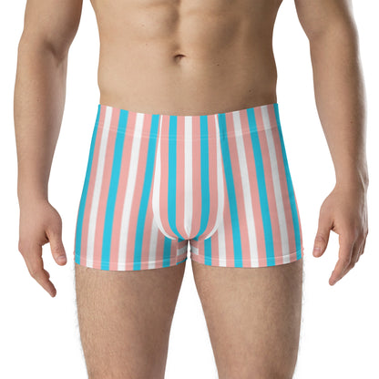 Teen - Plus Size Trans Pride Candy Striped Boyfriend Boxers