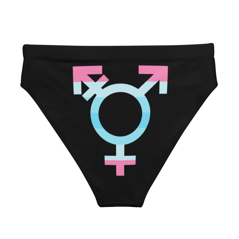 Full Pride Symbol Black High-Waist Hip-Cut Tucking Panty