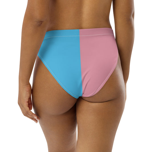 Blue Pink White Pride Recycled Bikini Bottom