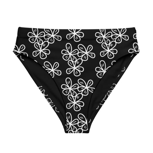 Floral Hip Popping Black Tucking Panty