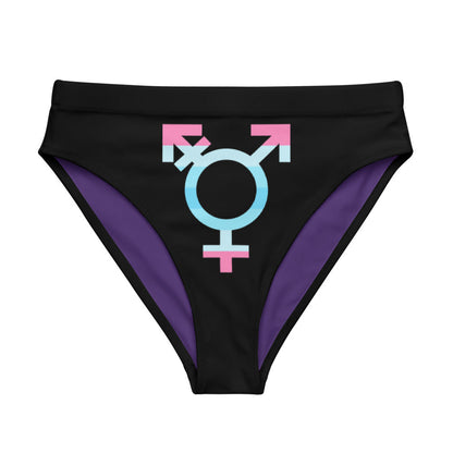 Full Pride Symbol Black High-Waist Hip-Cut Tucking Panty